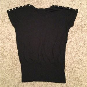 Black Short Sleeve Blouse